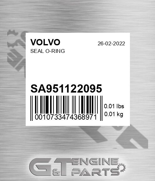 SA9511-22095 Seal O-ring for VOLVO