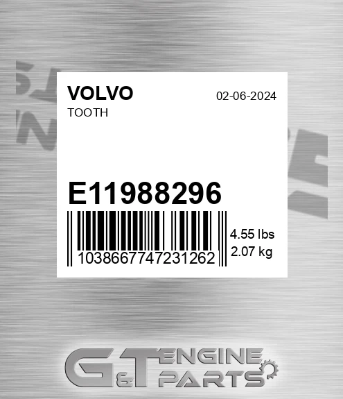 E11988296 Tooth for VOLVO