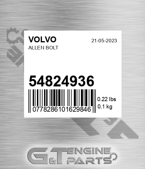 54824936 VOLVO Allen Bolt