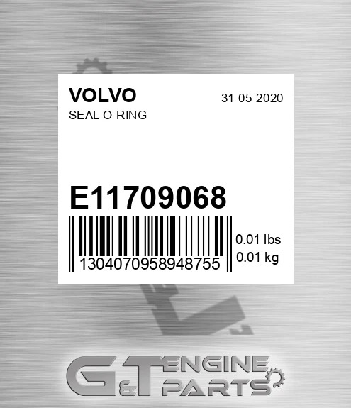 E11709068 Seal O-ring for VOLVO