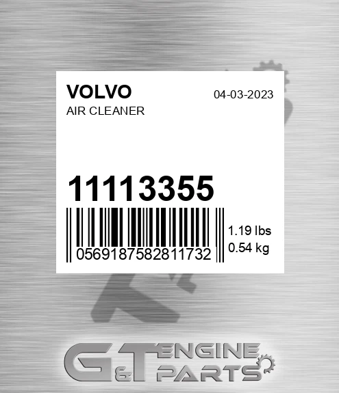11113355 Air Cleaner for VOLVO
