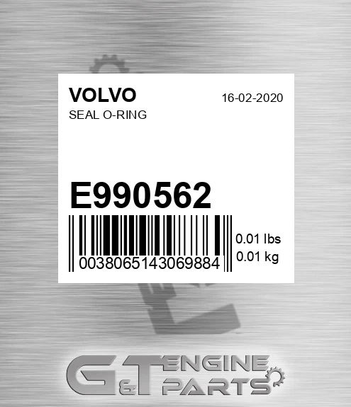E990562 VOLVO Seal O-ring