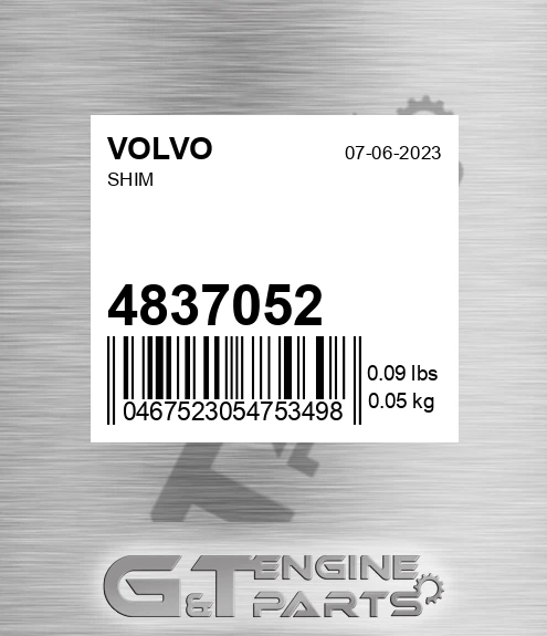 4837052 Shim for VOLVO