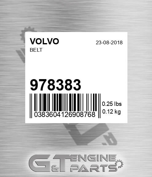 978383 VOLVO Belt