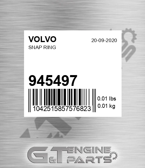 945497 Snap Ring for VOLVO