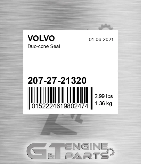 207-27-21320 Duo-cone Seal for VOLVO