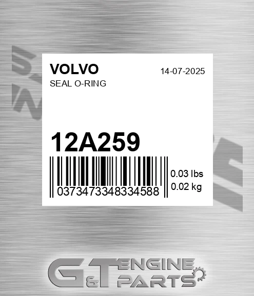 12A259 Seal O-ring