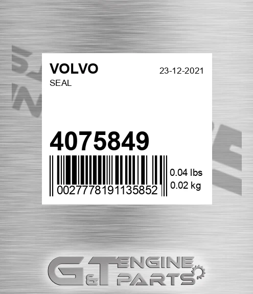 4075849 VOLVO Seal