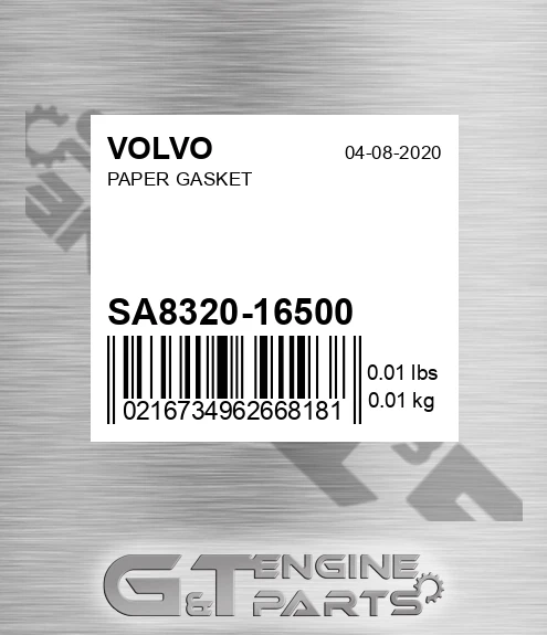 SA8320-16500 Paper Gasket