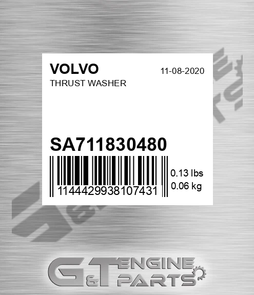 SA7118-30480 Thrust Washer for VOLVO