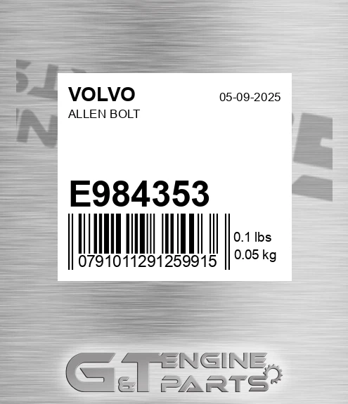 E984353 Allen Bolt