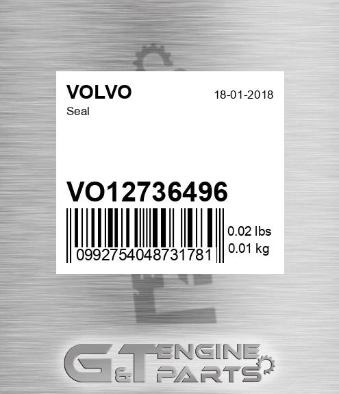 VO12736496 Seal for VOLVO