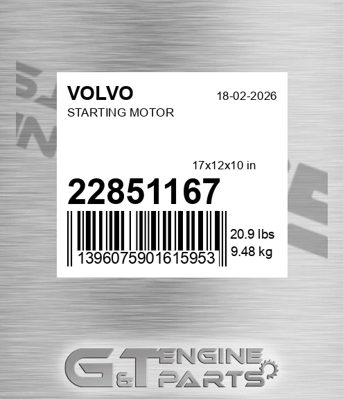 22851167 VOLVO Starting Motor