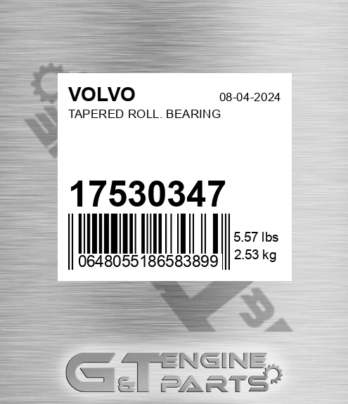 17530347 VOLVO Tapered Roll. Bearing