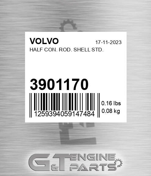 3901170 Half Con. Rod. Shell Std.