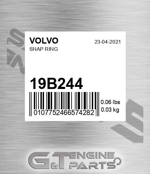 19B244 Snap Ring for VOLVO