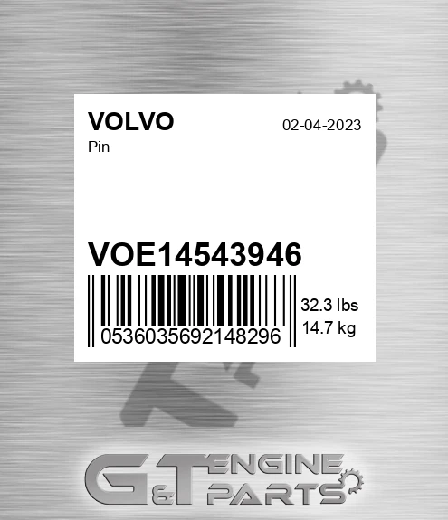 VOE14543946 Pin for VOLVO