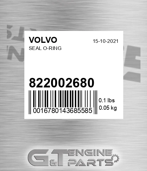 822002680 Seal O-ring for VOLVO