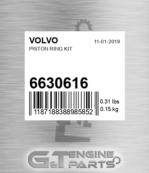 6630616 Piston Ring Kit for VOLVO