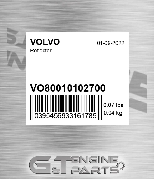 VO80010102700 Reflector for VOLVO