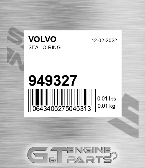 949327 VOLVO Seal O-ring