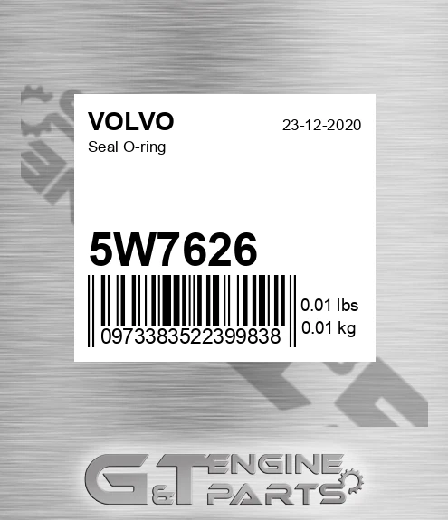 5W7626 Seal O-ring for VOLVO