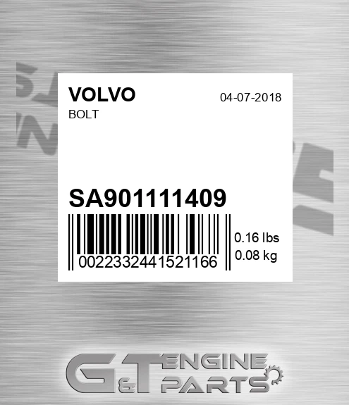 SA9011-11409 Bolt for VOLVO