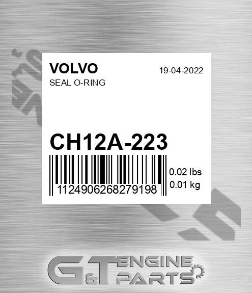 CH12A-223 Seal O-ring for VOLVO