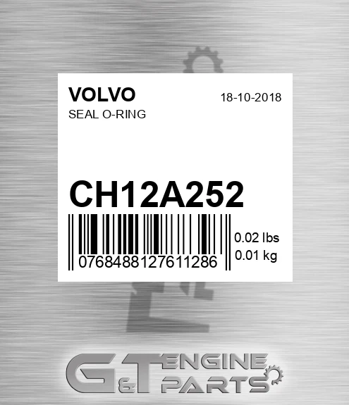 CH12A-252 Seal O-ring for VOLVO