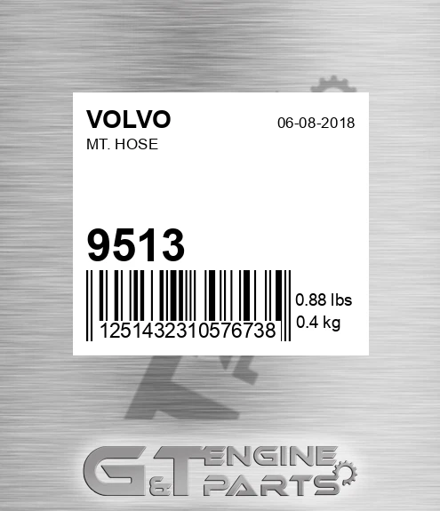 9513 Mt. Hose for VOLVO