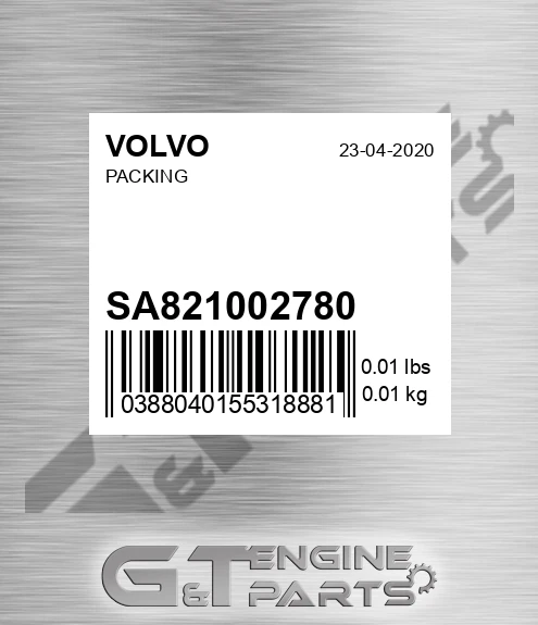 SA8210-02780 Packing