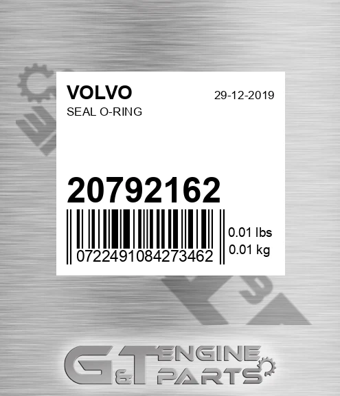 20792162 Seal O-ring for VOLVO