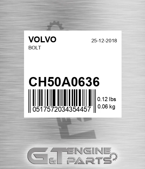 CH50A-0636 Bolt for VOLVO