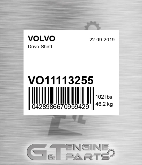 VO11113255 Drive Shaft for VOLVO