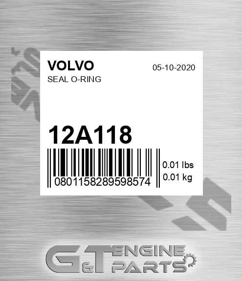 12A118 Seal O-ring