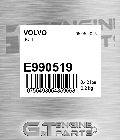 E990519 VOLVO Bolt