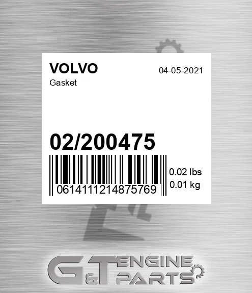 02/200475 Gasket