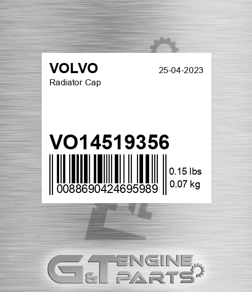 VO14519356 Radiator Cap for VOLVO
