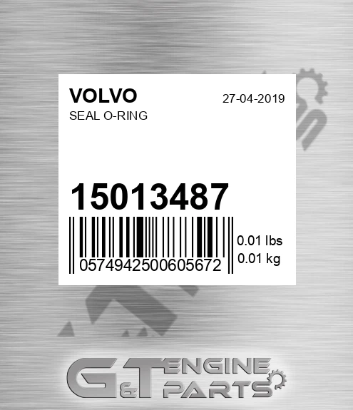 15013487 Seal O-ring for VOLVO
