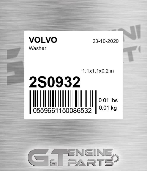 2S0932 VOLVO Washer