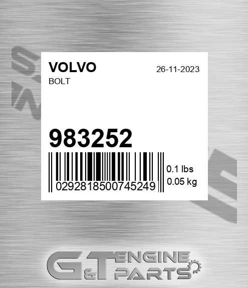 983252 Bolt for VOLVO