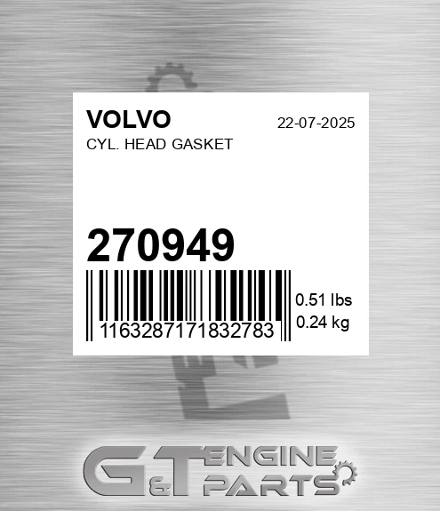 270949 Cyl. Head Gasket