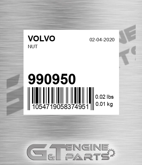 990950 Nut for VOLVO