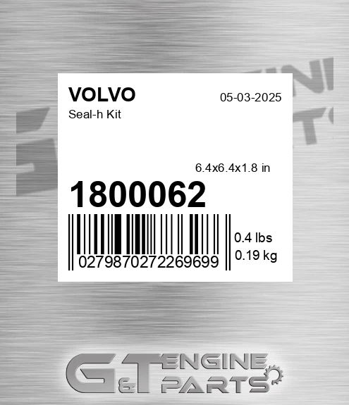 1800062 Seal-h Kit for VOLVO