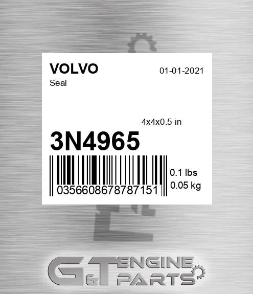 3N4965 Seal for VOLVO