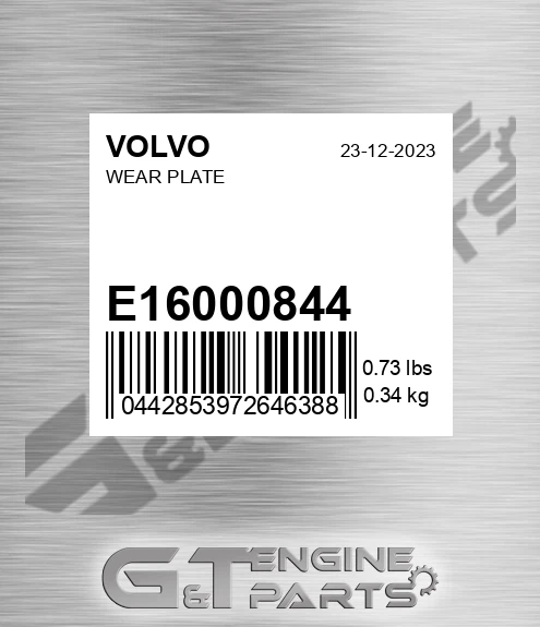 E16000844 Wear Plate for VOLVO