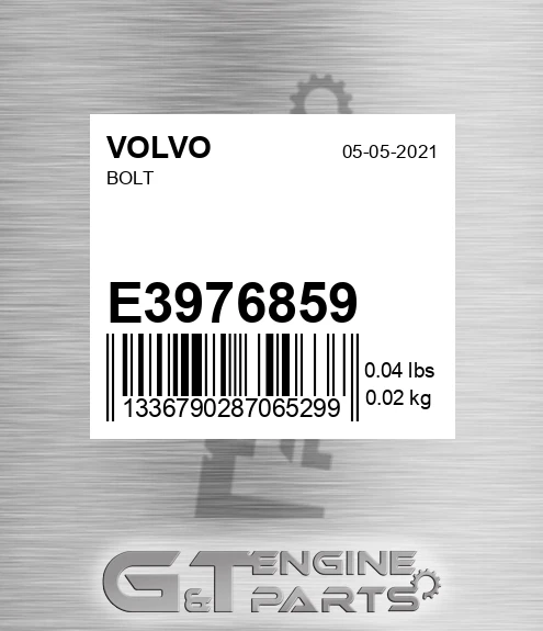 E3976859 Bolt for VOLVO