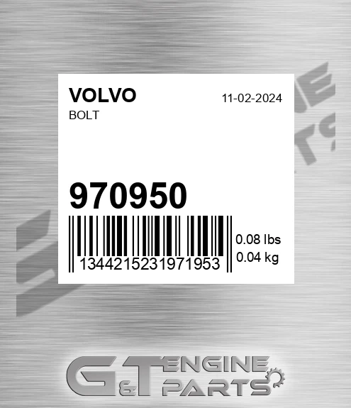 970950 Bolt