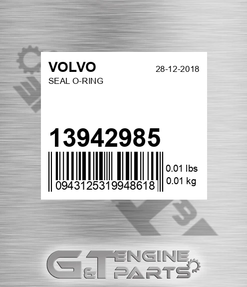 13942985 VOLVO Seal O-ring