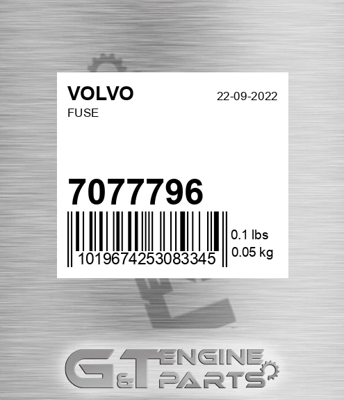7077796 Fuse for VOLVO